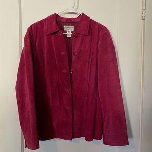 Pendelton pink leather jacket/top